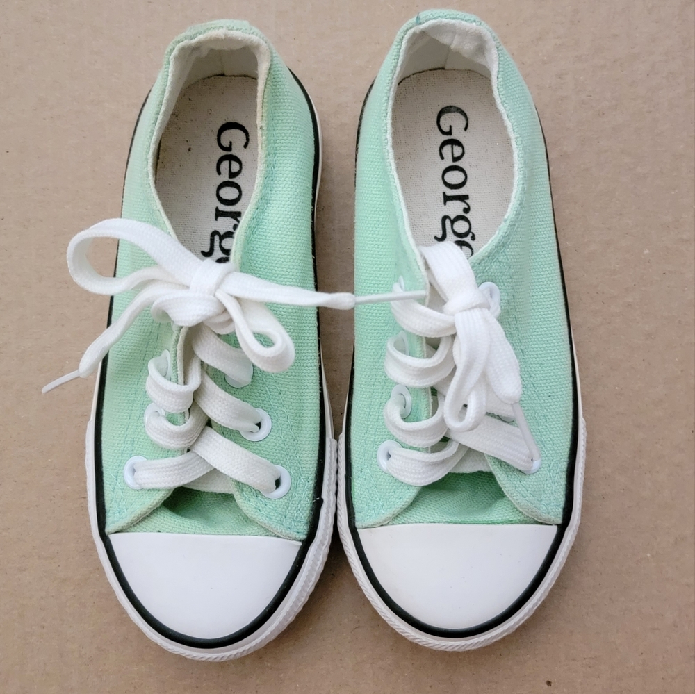George Converse look a-like Mint green & white sneakers